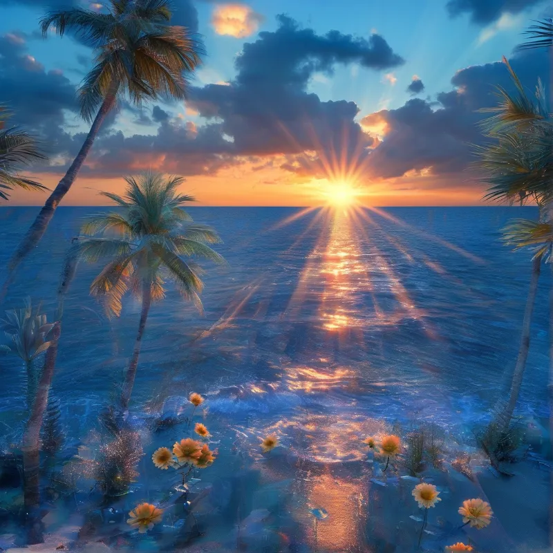 Tropical Sunset Beach