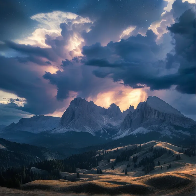 Majestic Mountain Twilight