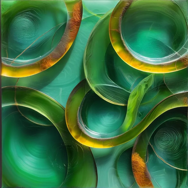 Abstract Green Swirls