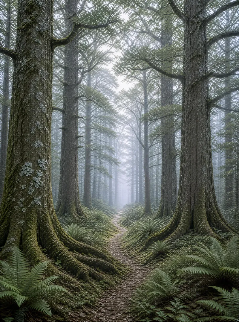 Misty Forest Path