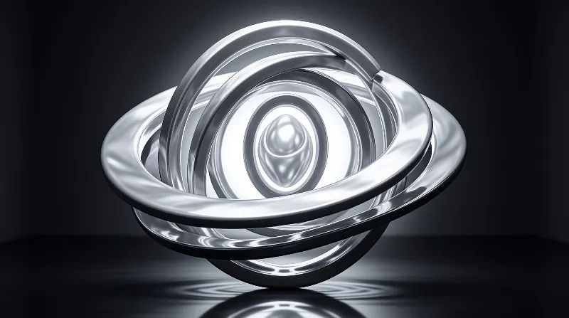 Shiny Chrome Sculpture