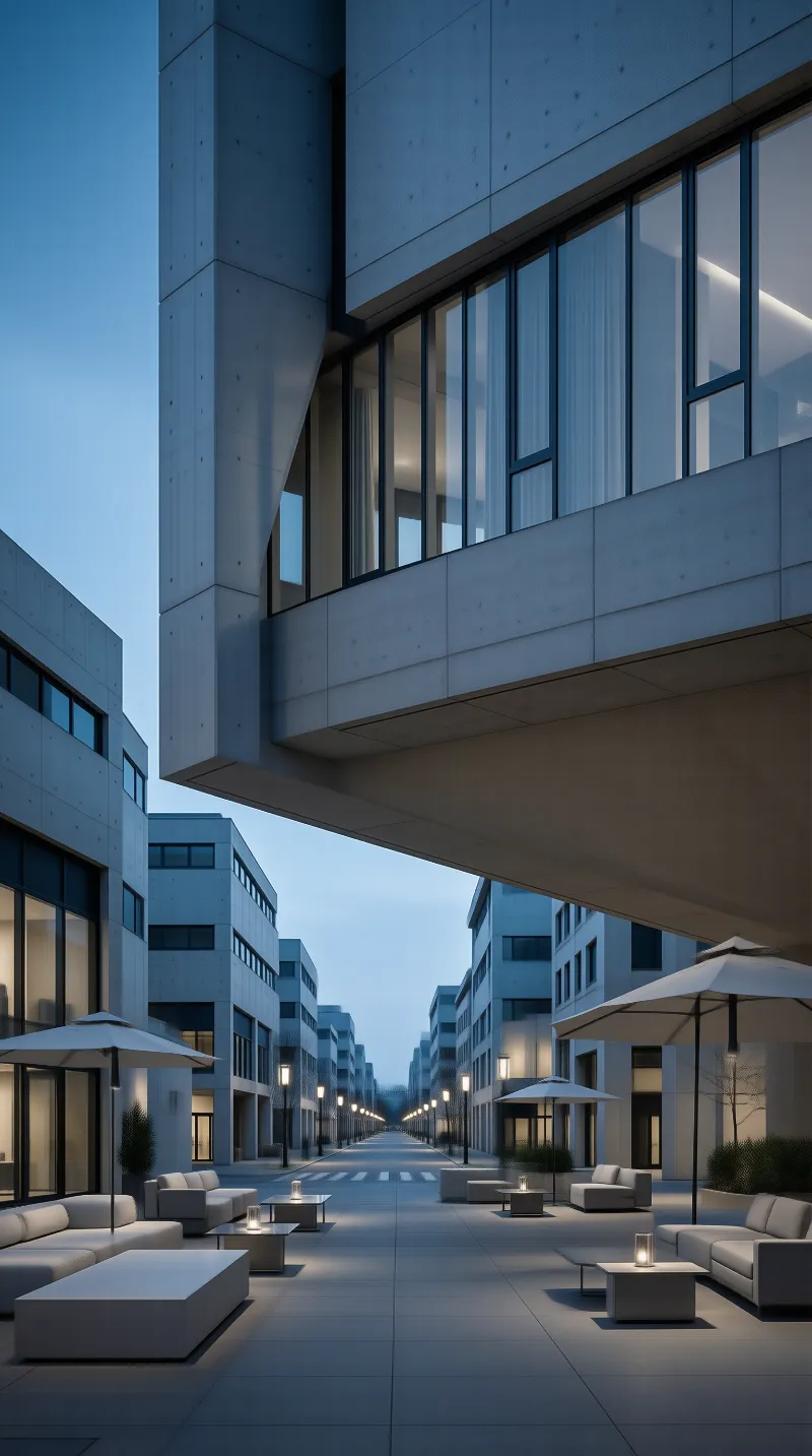 Modern Concrete Courtyard