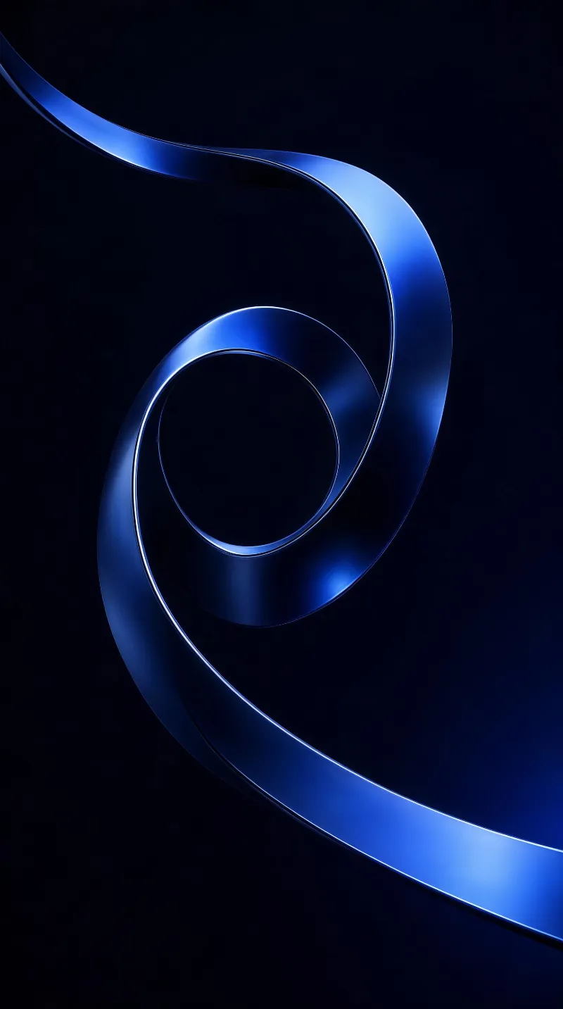 Abstract Blue Ribbon