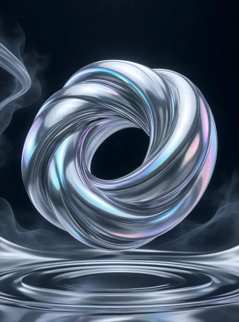 Abstract Metallic Swirl