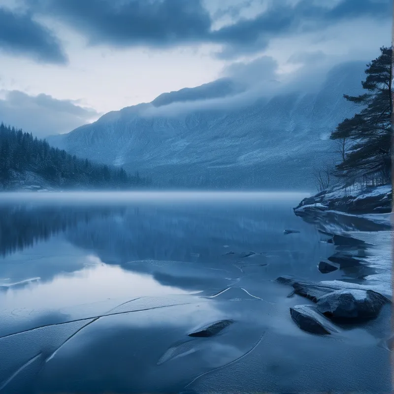 Winter Mountain Reflection