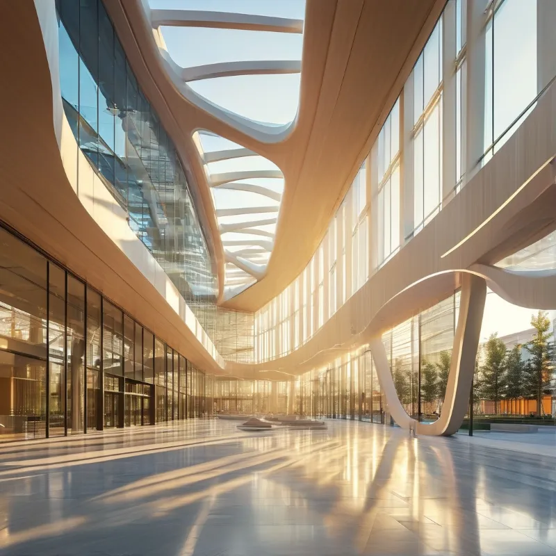 Futuristic Curved Atrium
