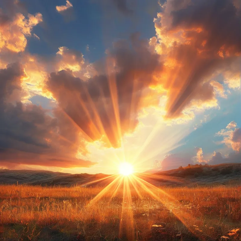 Sunburst Over Prairie