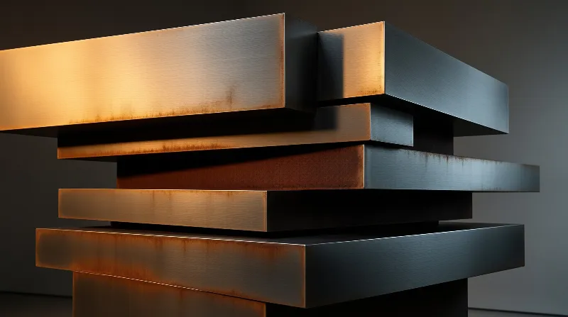 Stacked Metal Slabs