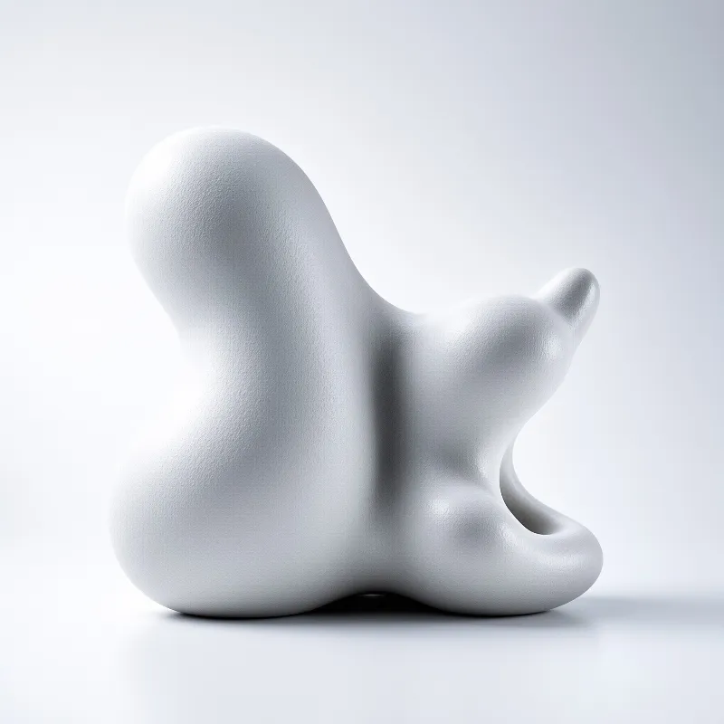 Matte White Organic Form — Soft Minimal Study