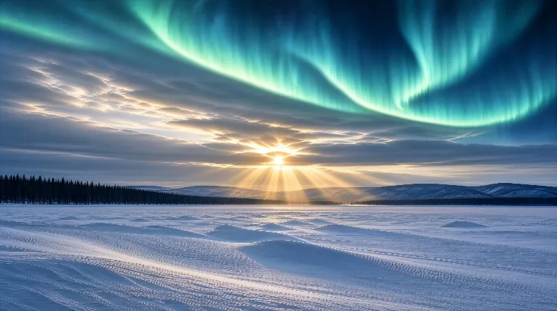 Winter Aurora Borealis