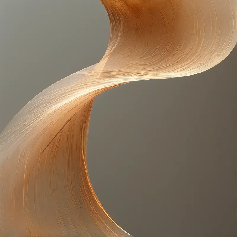 Golden Flowing Ribbon
