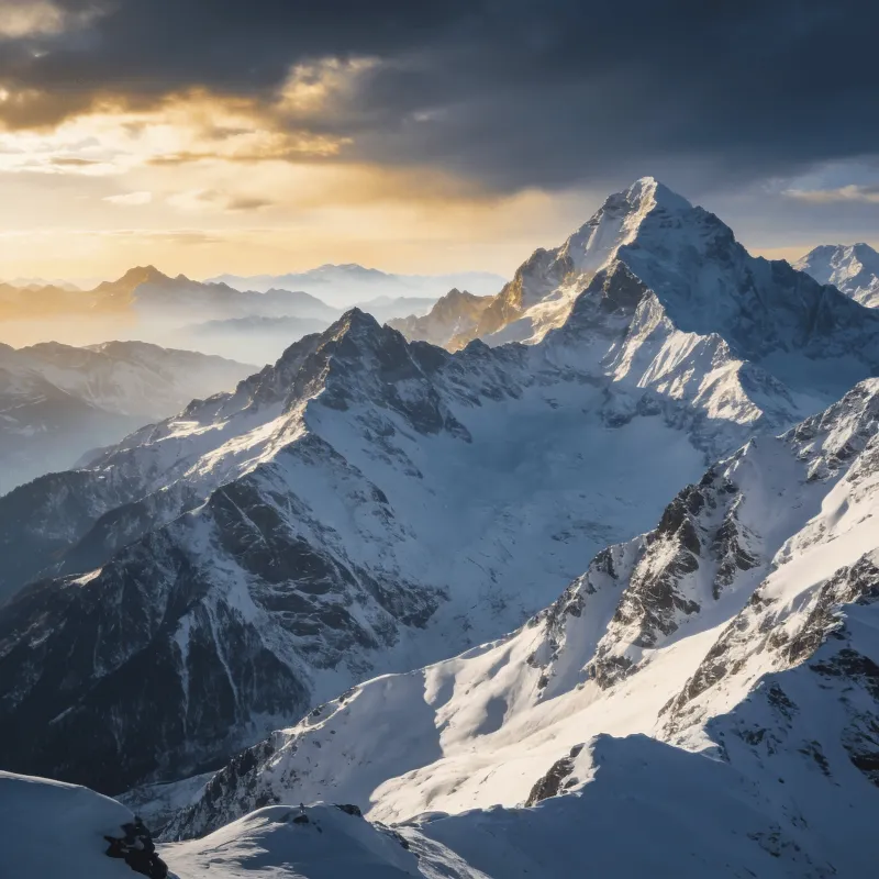 Majestic Mountain Range at Dawn