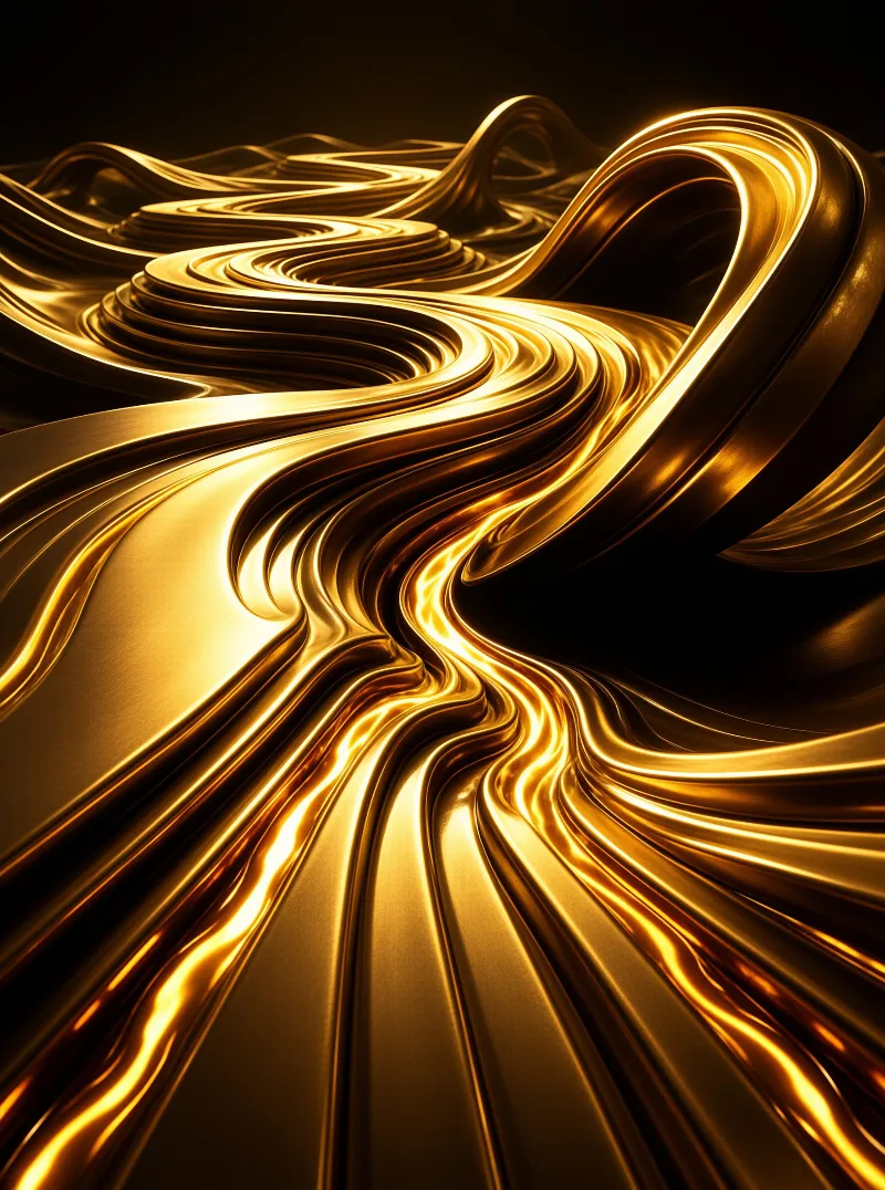 Golden Flowing Liquid