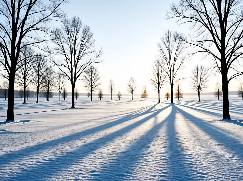 Snowy Landscape and Shadows