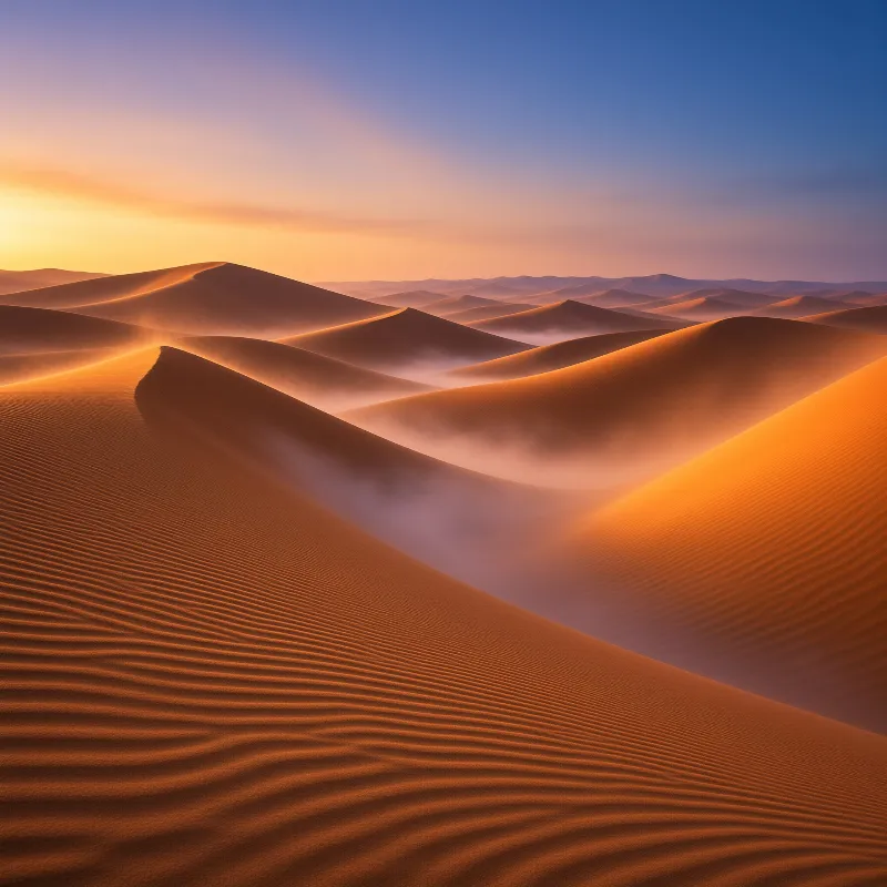 Golden Dunes at Sunset