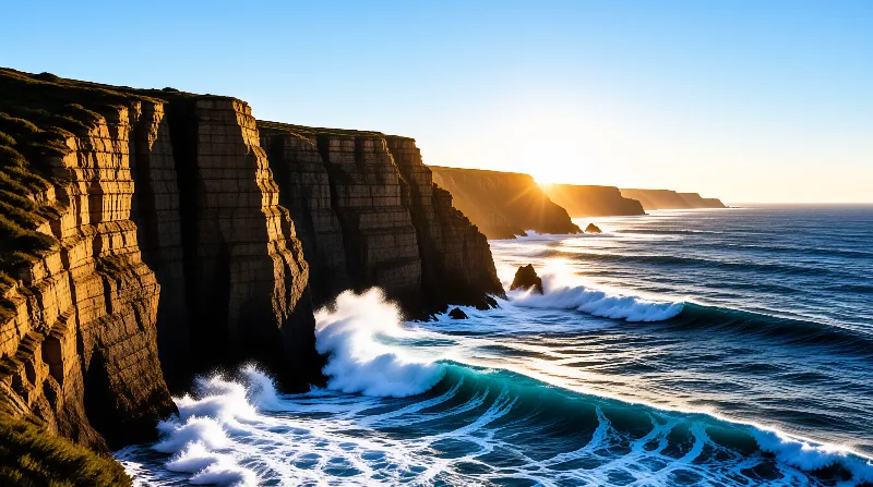 Coastal Cliffs at Golden Hour