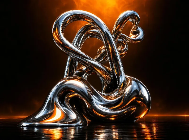 Liquid Chrome Sculpture