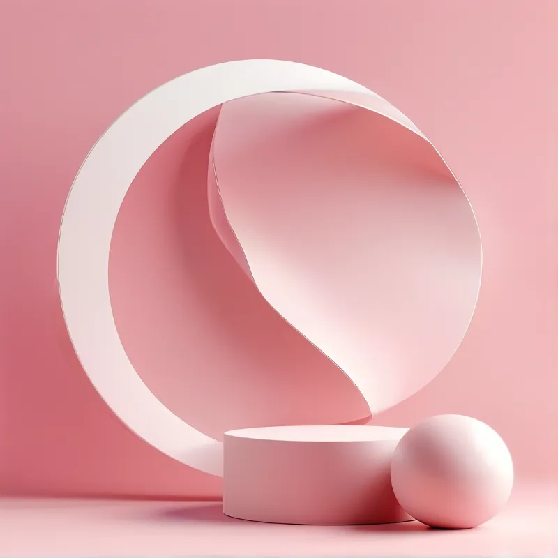 Pink Geometric Composition