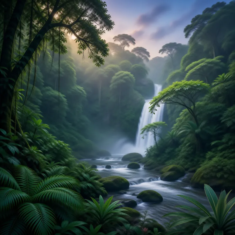 Mystical Jungle Waterfall