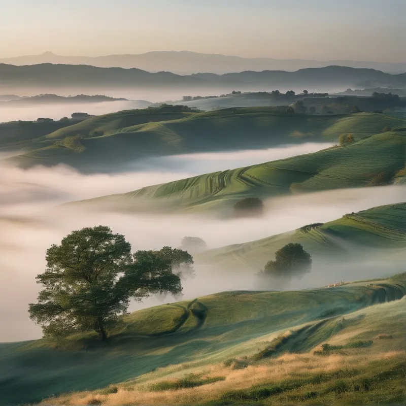 Misty Rolling Hills