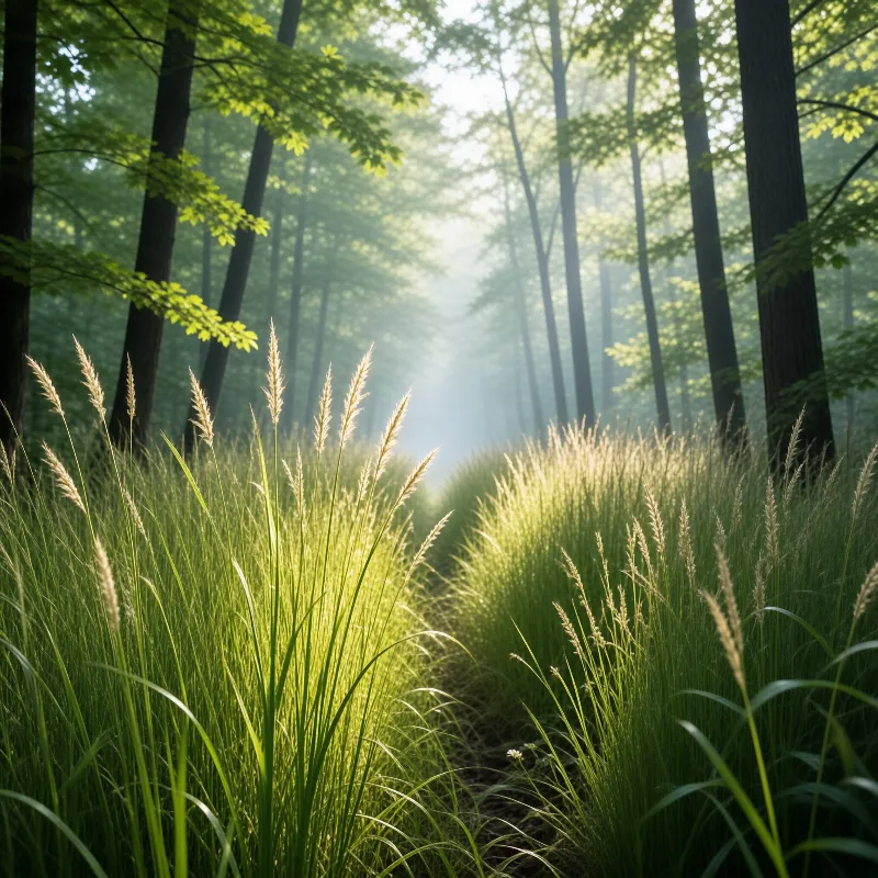 Sunlit Forest Path