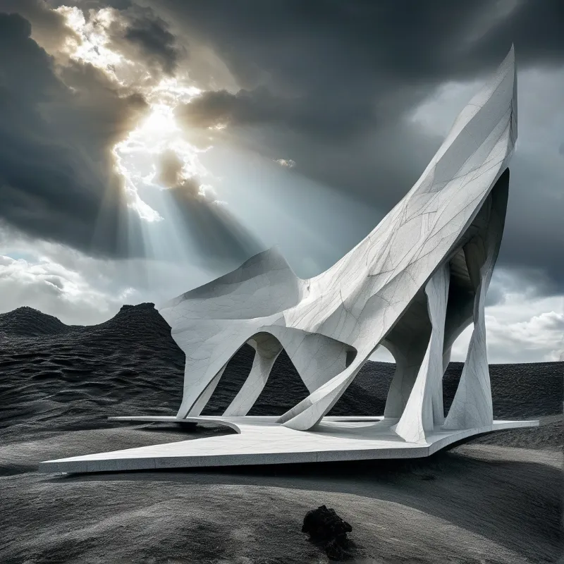 Futuristic White Structure