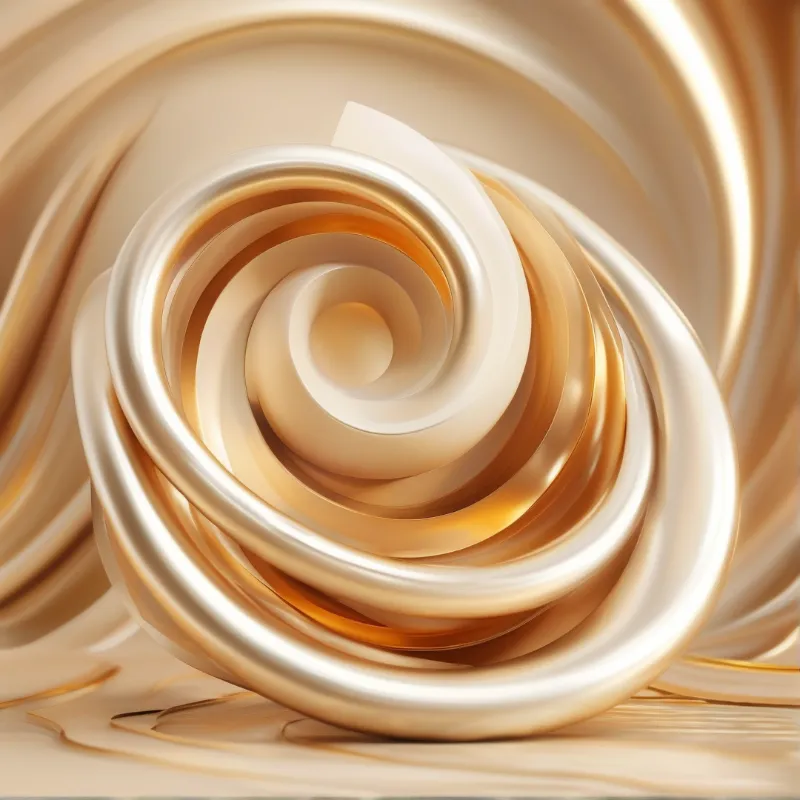 Champagne Torus Knot — Glossy 3D Study