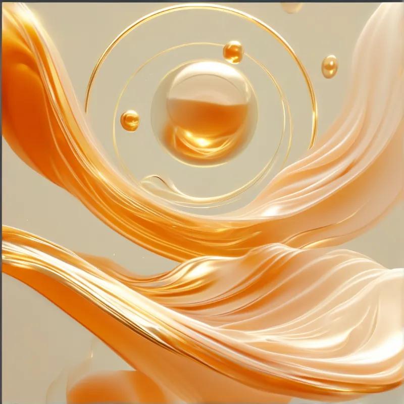 Golden Fluid Abstract