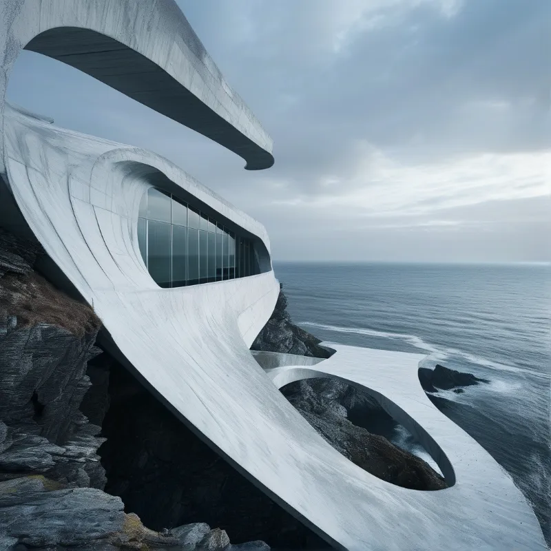 Futuristic Coastal Building