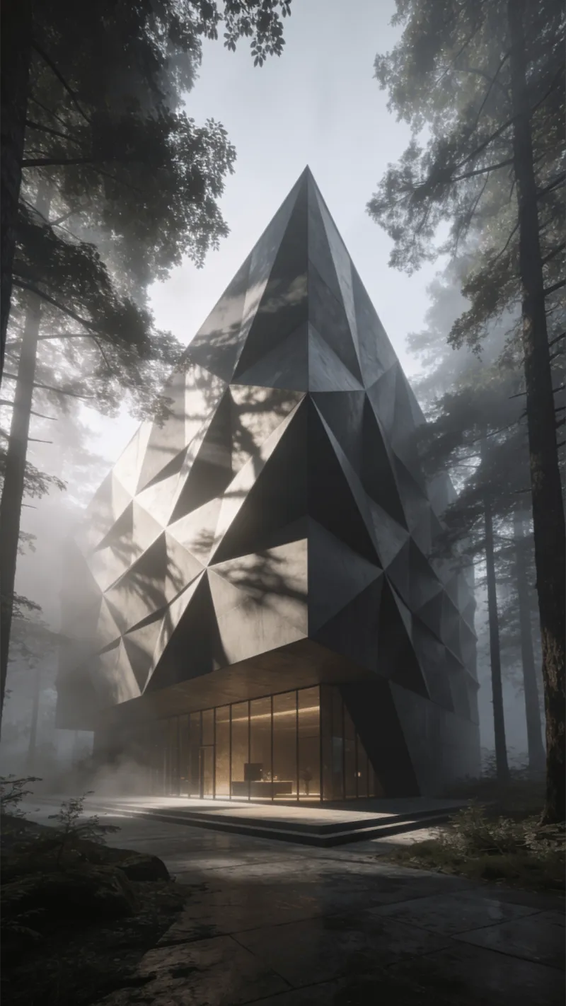 Museum with Parametric Facade — Misty Forest