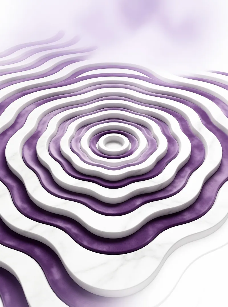 Abstract Purple Layered Waves
