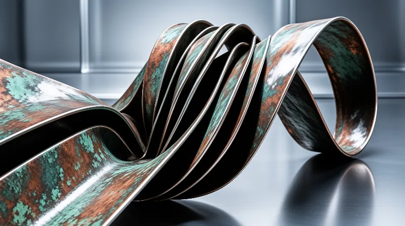 Twisted Patina Metal Ribbon