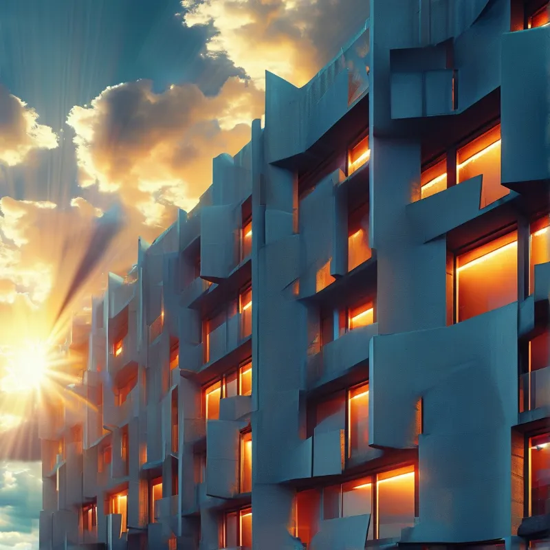 Futuristic Geometric Building