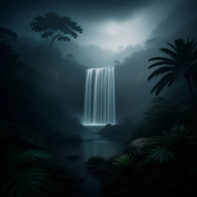 Jungle Waterfall Landscape