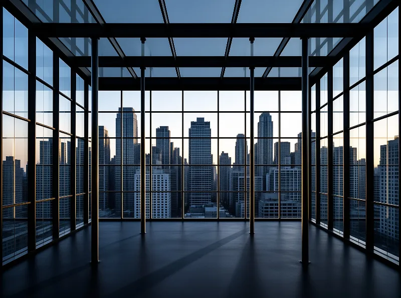 Glass Office City Skyline