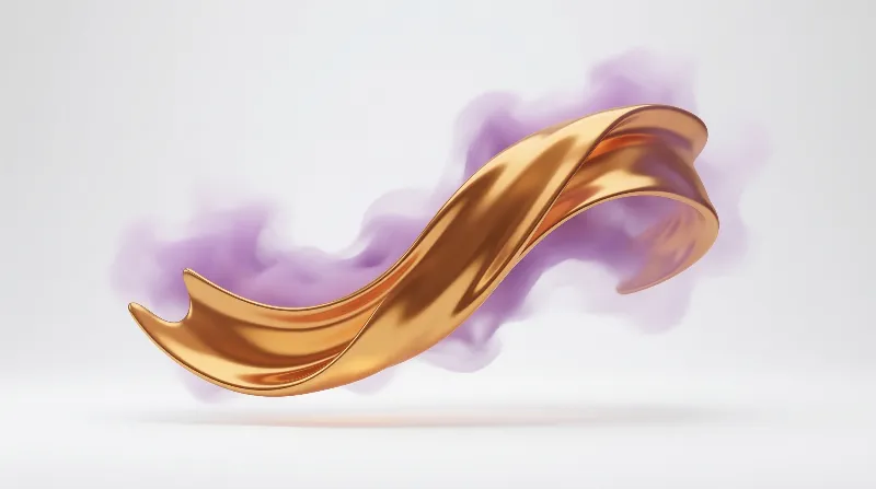Abstract Golden Ribbon