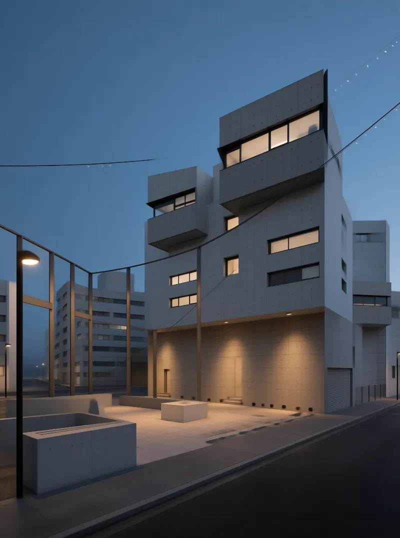 Modern Architecture at Dusk
