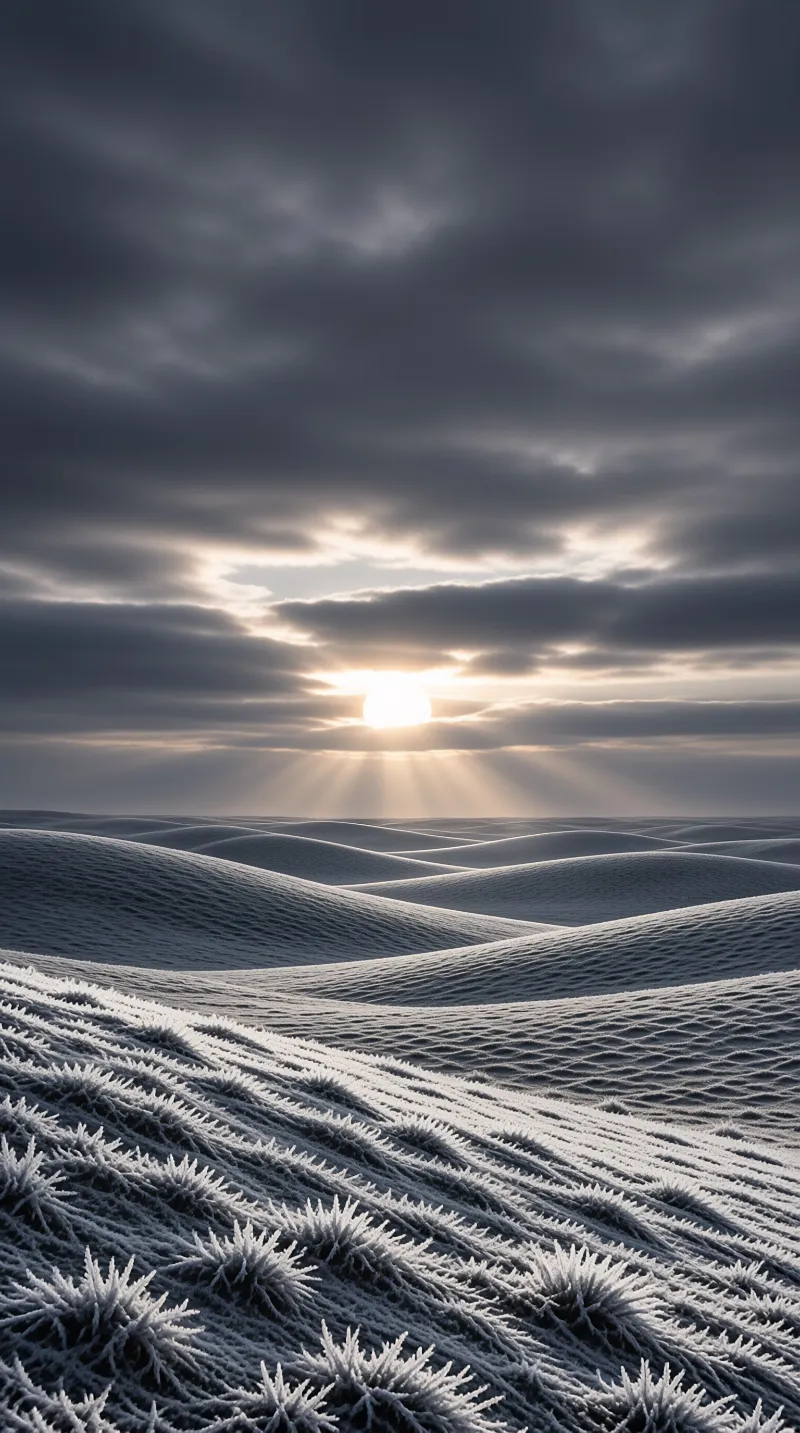 Frosty Desert Landscape