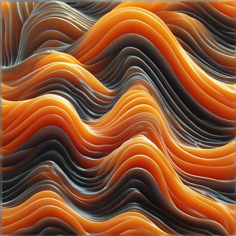 Orange Abstract Waves