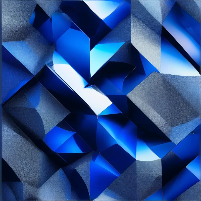 Abstract Blue Geometric Art