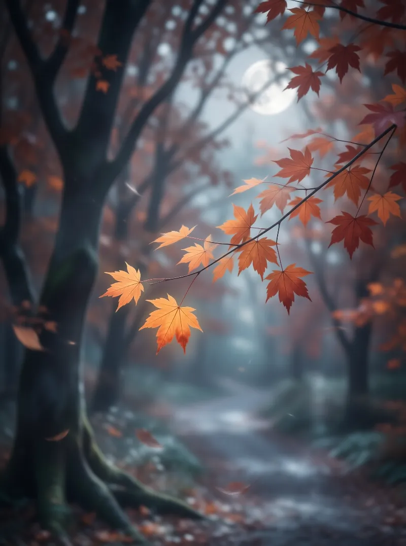 Misty Autumn Forest