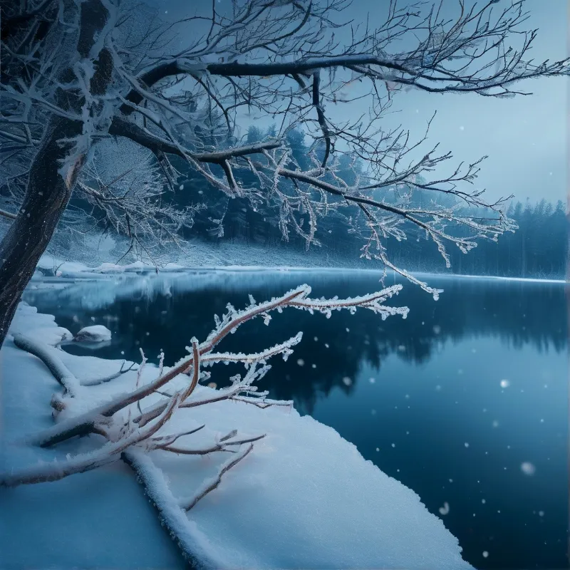 Serene Winter Lake