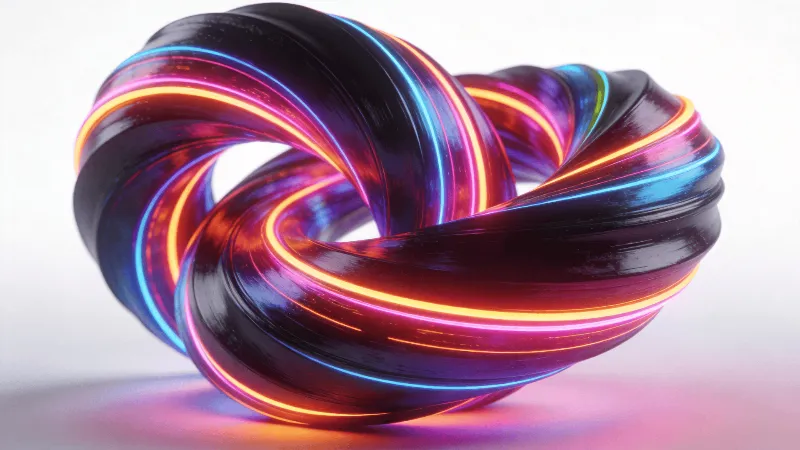 Twisted torus — Neon-lit Study