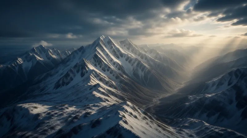 Snow-Capped Mountains at Dawn