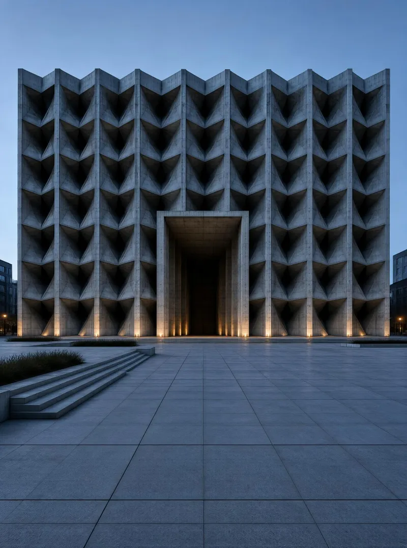 Concrete Geometric Building