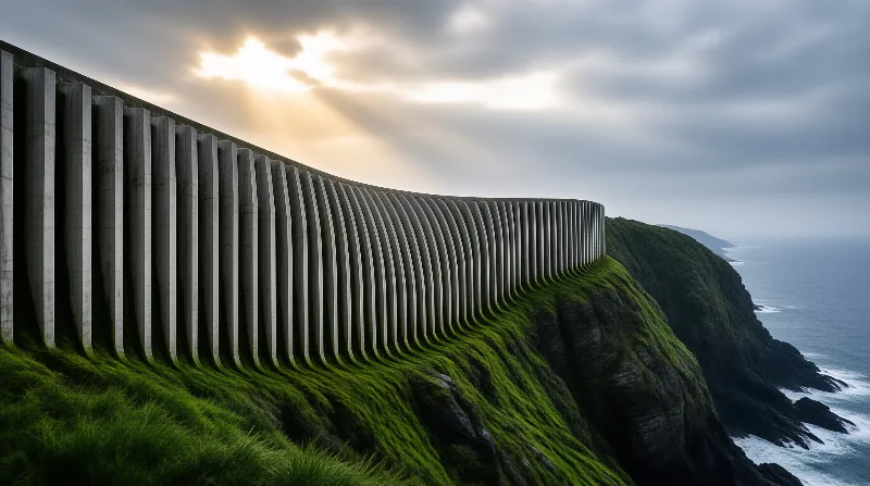 Curved Concrete Wall