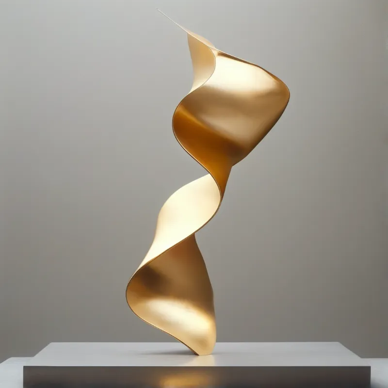Golden Twisted Sculpture