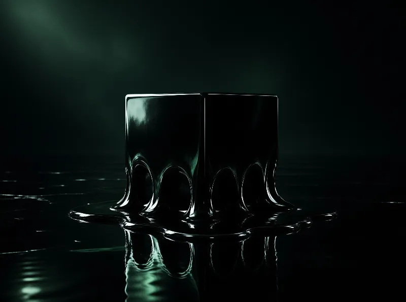 Molten Cube Reflection