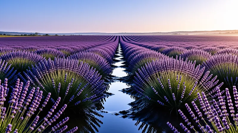 Lavender Field Reflection