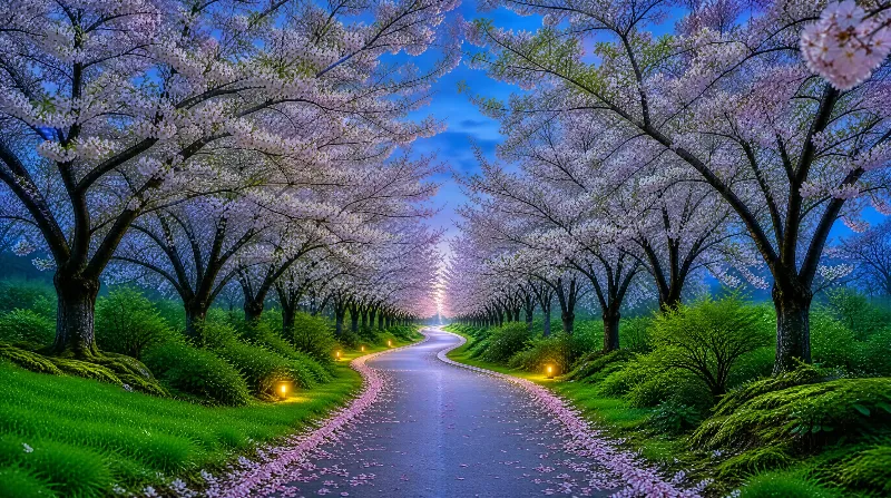 Dreamy Cherry Blossom Road